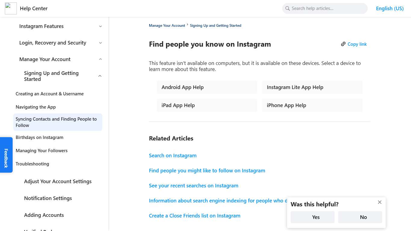 Find people you know on Instagram Instagram Help Center